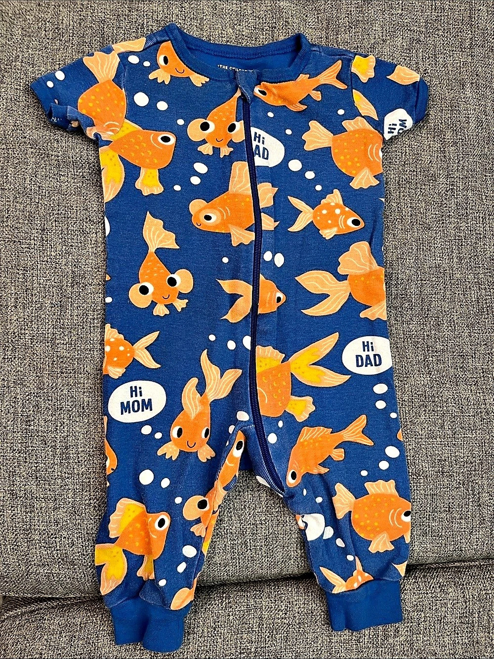 The Children's Place Baby And Toddler Unisex Short Sleeve Goldfish Print Matchin
